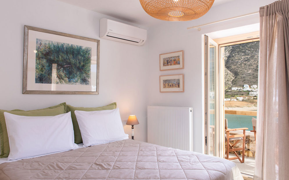 Petra 1 - Κυρίως υπνοδωμάτιο με διπλό κρεβάτι