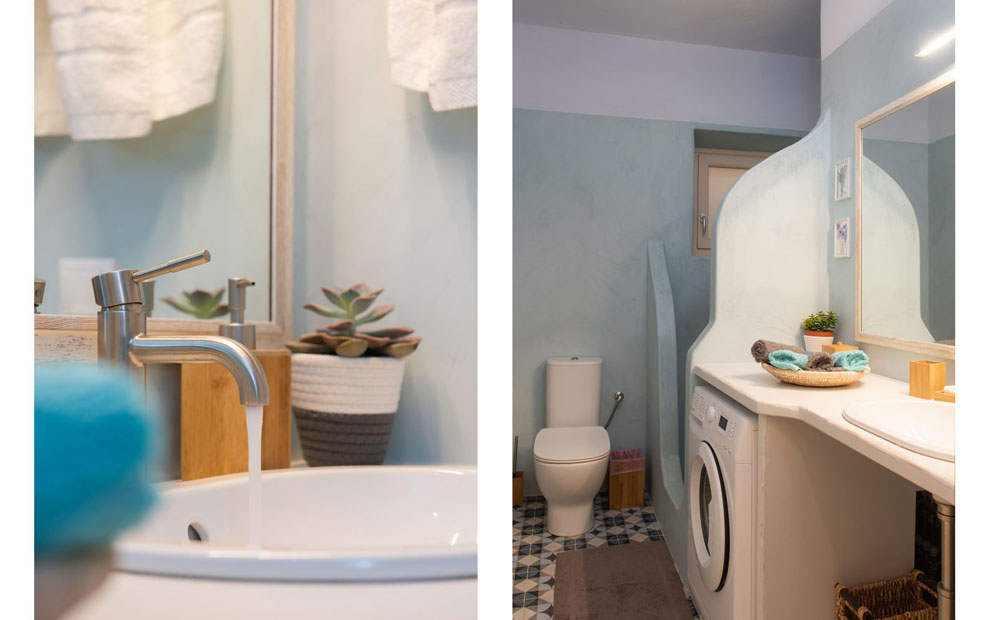 Το μπάνιο στο διαμέρισμα Petra 2 στη Σίφνο